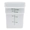 Cambro Camsquare 4 qt. Kelly Green Graduation Mark White Poly Container 4SFSP148 - alternate 2